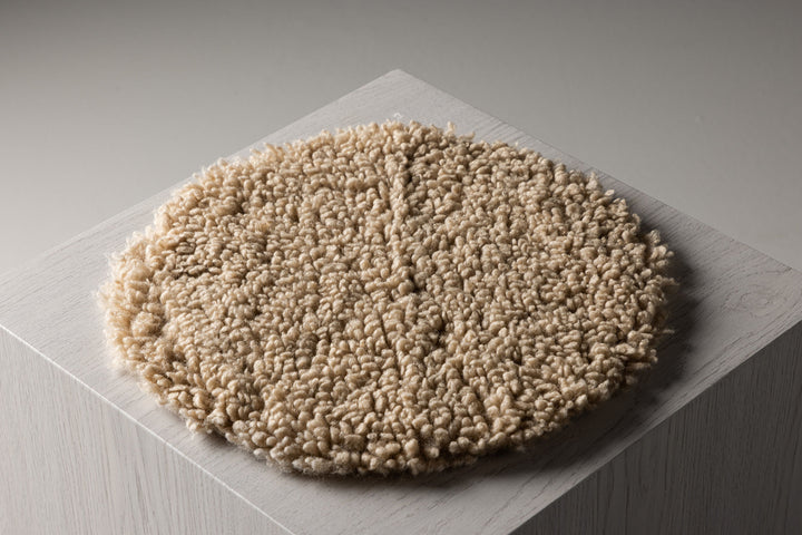 Venture Home Katy  Polyester Teddy - 34*34-  -Round-Beige