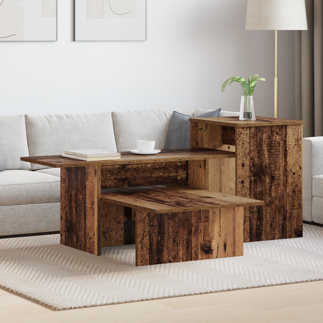 Konsolbord Gammelt træ 91,5 x 35 x 38,5 cm Konstrueret træ