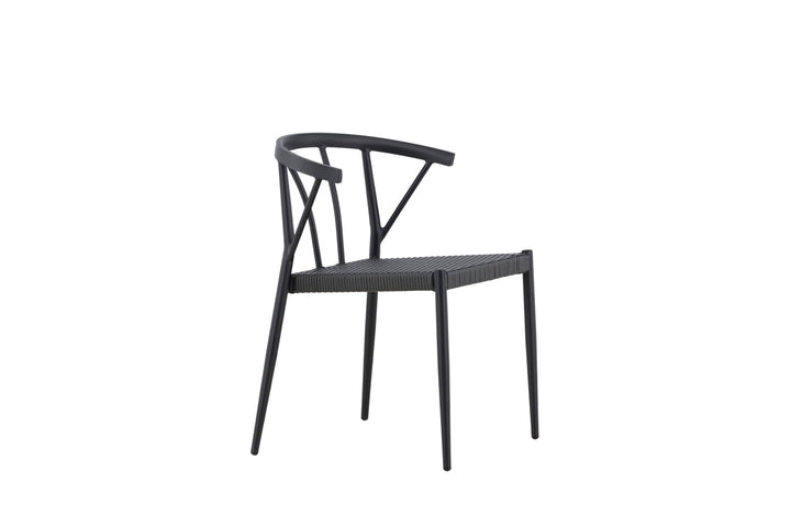 Venture Home Stina - Dining Chair 6-pack - Black - Alu/Wicker