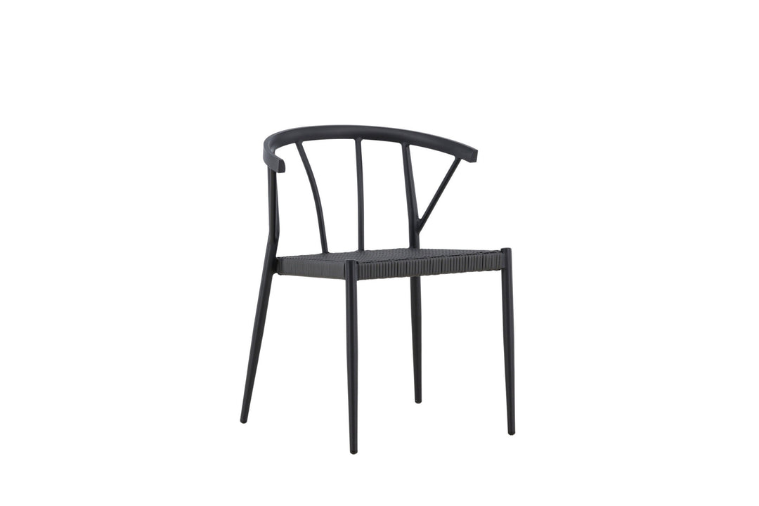 Venture Home Stina - Dining Chair 6-pack - Black - Alu/Wicker