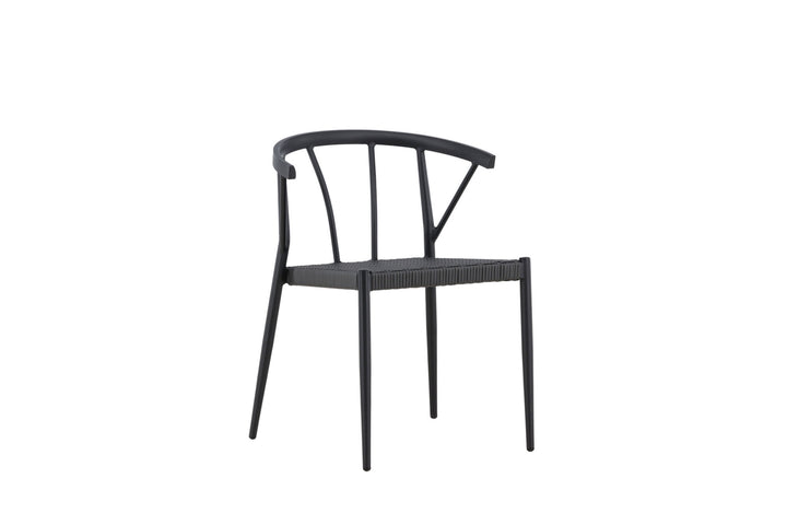 Venture Home Stina - Dining Chair 6-pack - Black - Alu/Wicker