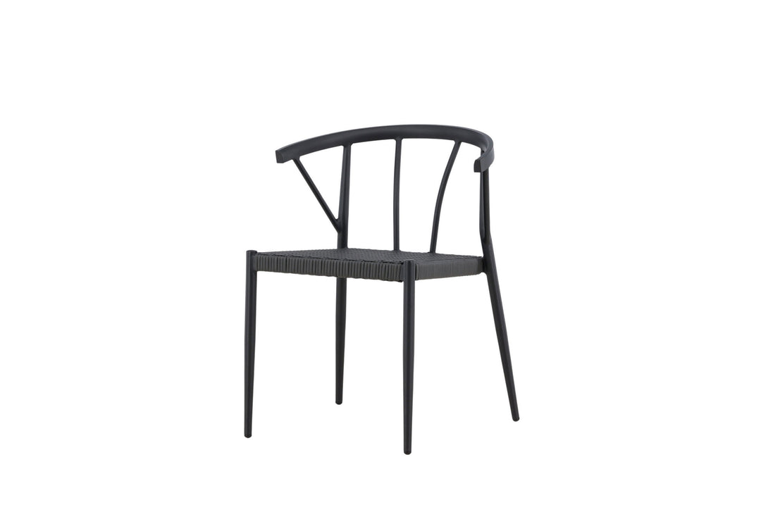 Venture Home Stina - Dining Chair 6-pack - Black - Alu/Wicker