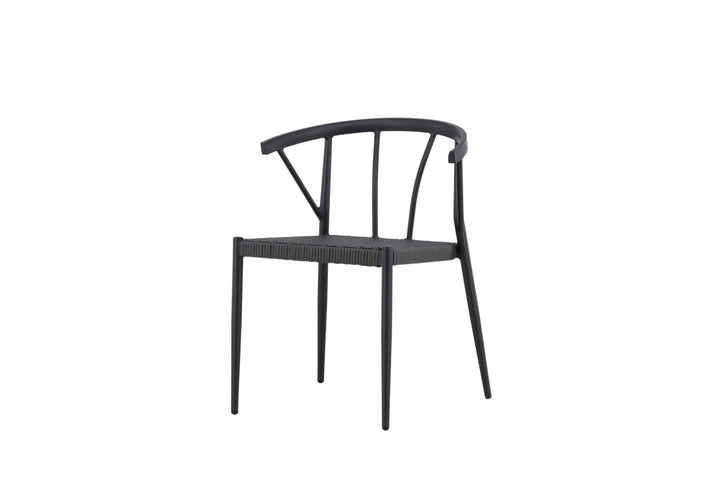 Venture Home Stina - Dining Chair 6-pack - Black - Alu/Wicker