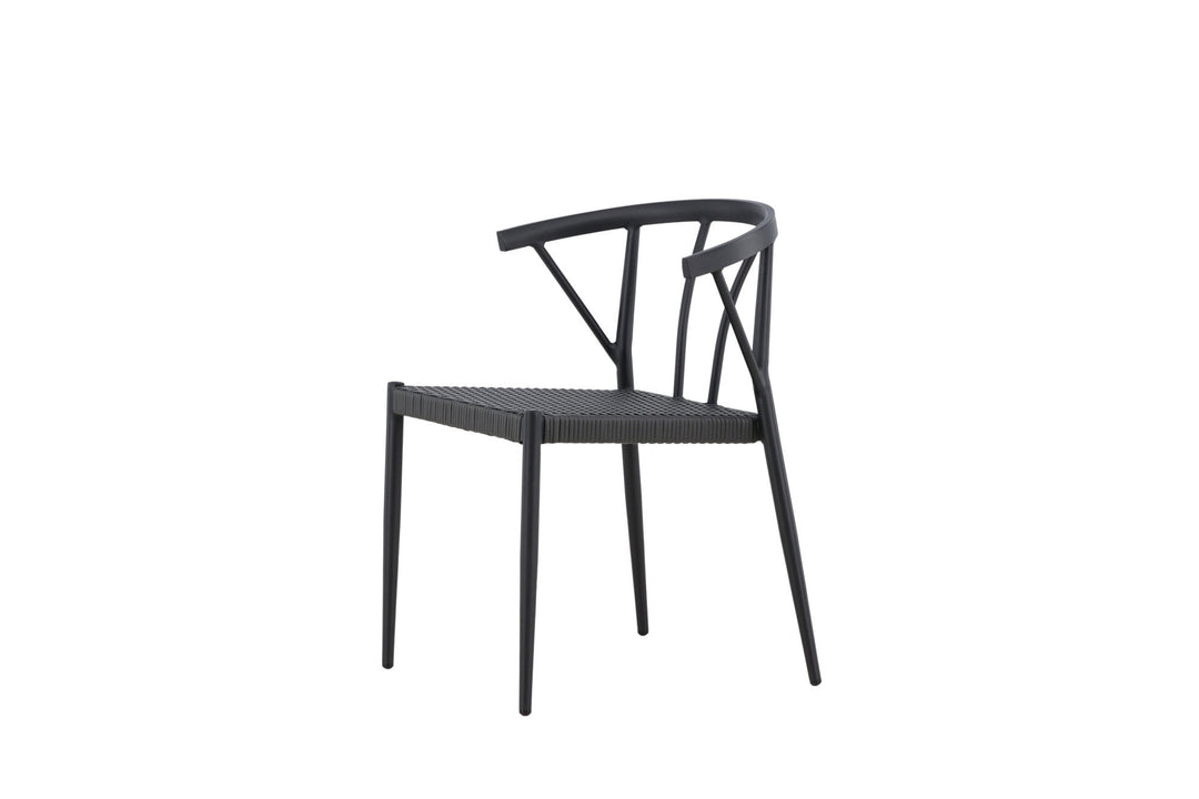 Venture Home Stina - Dining Chair 6-pack - Black - Alu/Wicker