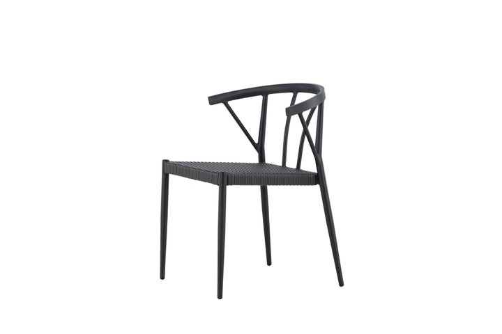 Venture Home Stina - Dining Chair 6-pack - Black - Alu/Wicker