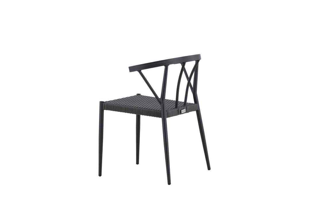 Venture Home Stina - Dining Chair 6-pack - Black - Alu/Wicker