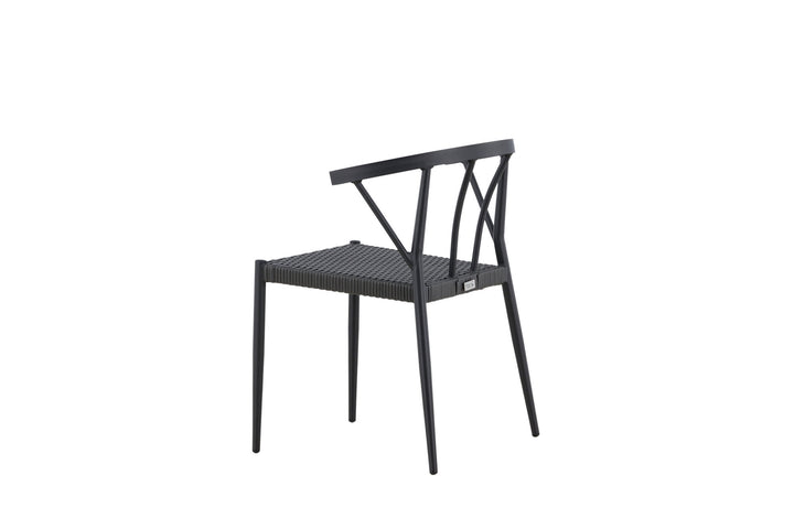 Venture Home Stina - Dining Chair 6-pack - Black - Alu/Wicker