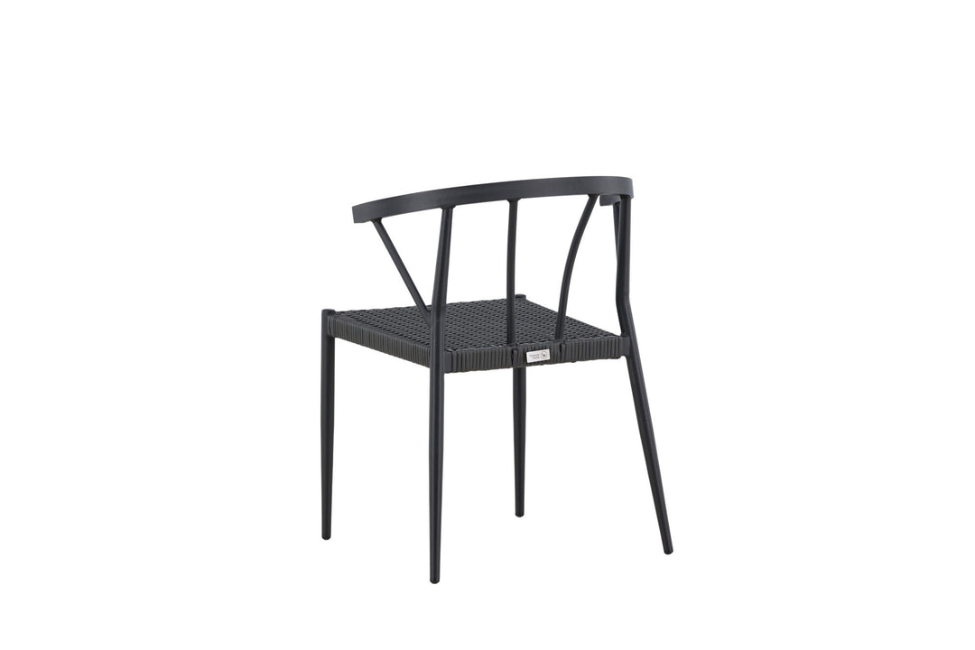 Venture Home Stina - Dining Chair 6-pack - Black - Alu/Wicker
