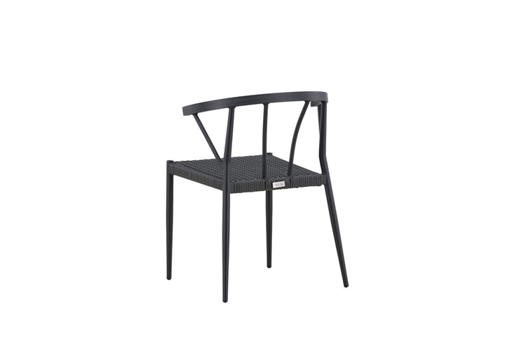Venture Home Stina - Dining Chair 6-pack - Black - Alu/Wicker