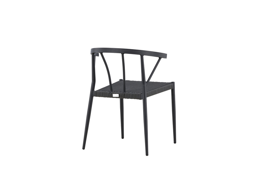 Venture Home Stina - Dining Chair 6-pack - Black - Alu/Wicker