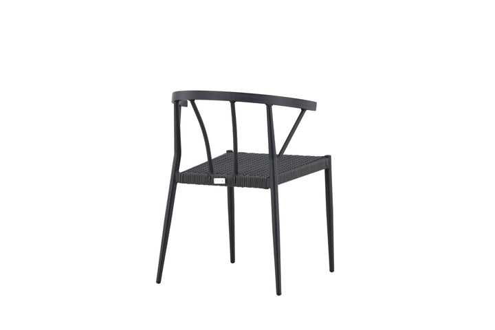 Venture Home Stina - Dining Chair 6-pack - Black - Alu/Wicker