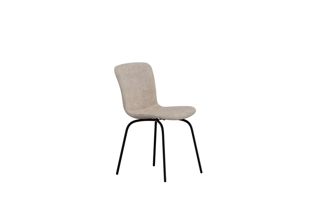 Venture Home Linus Spisebordsstol - 2-pak - Sort / Beige Bouclé