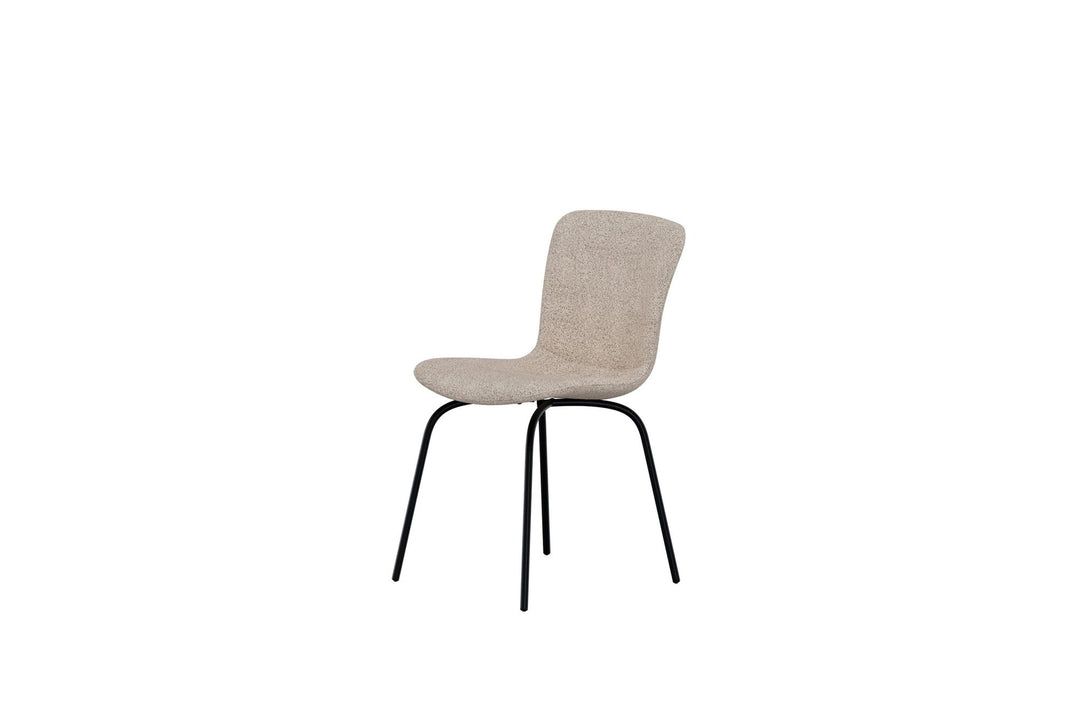 Venture Home Linus Spisebordsstol - 2-pak - Sort / Beige Bouclé