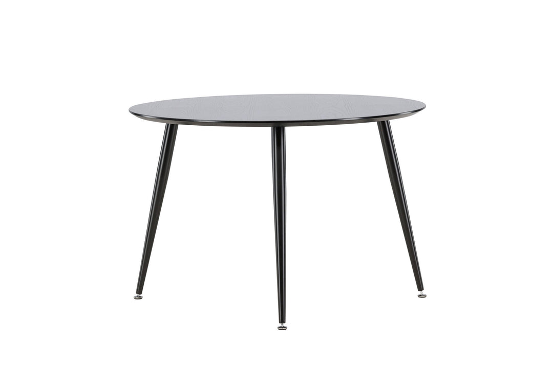 Venture Home Dipp Dining Table - 115cm - Black Veneer / All black legs