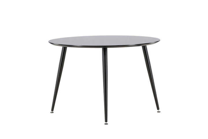 Venture Home Dipp Dining Table - 115cm - Black Veneer / All black legs