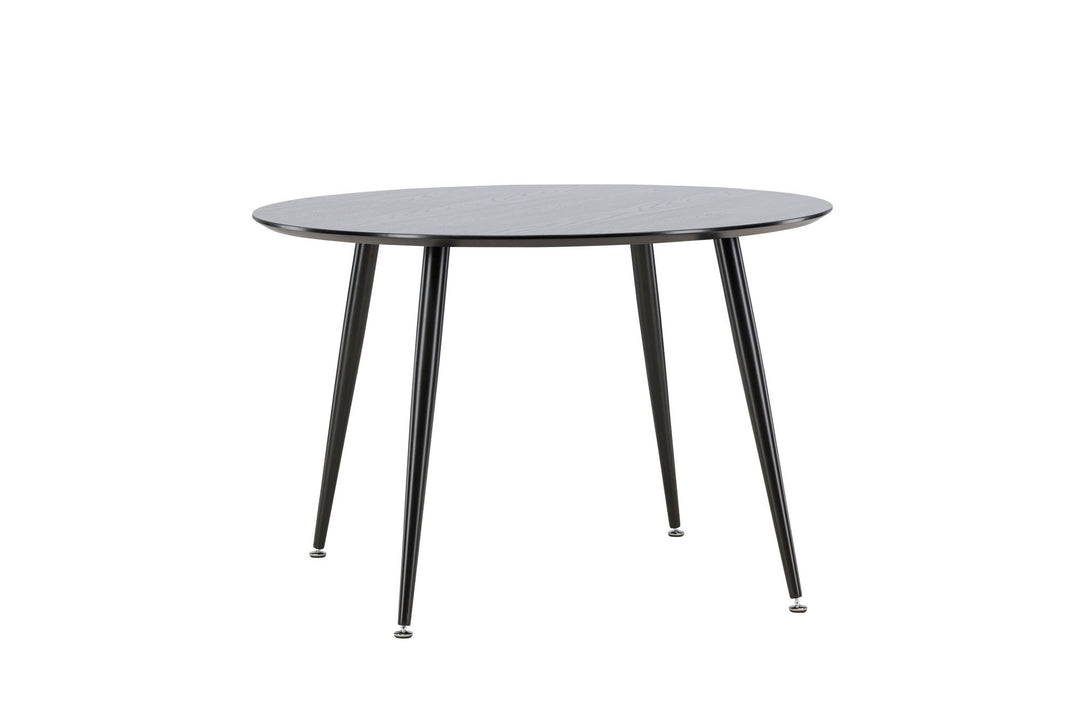 Venture Home Dipp Dining Table - 115cm - Black Veneer / All black legs