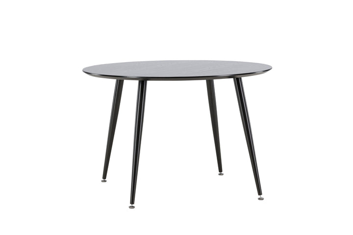 Venture Home Dipp Dining Table - 115cm - Black Veneer / All black legs