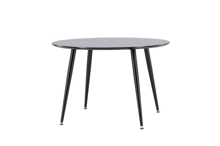 Venture Home Dipp Dining Table - 115cm - Black Veneer / All black legs