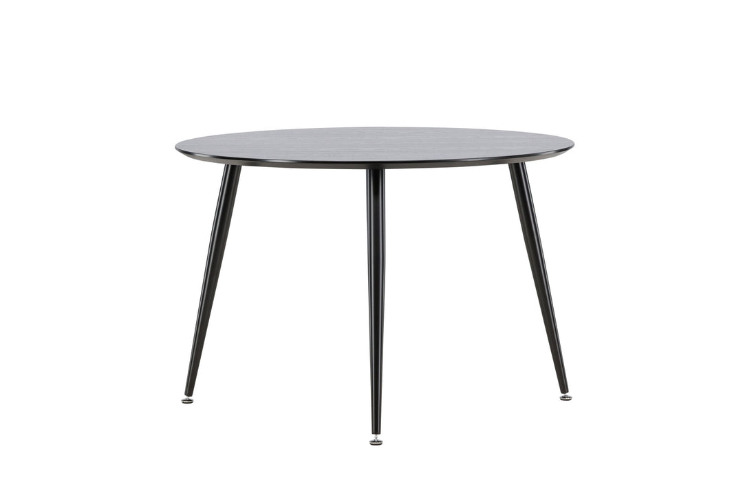 Venture Home Dipp Dining Table - 115cm - Black Veneer / All black legs