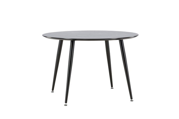 Venture Home Dipp Dining Table - 115cm - Black Veneer / All black legs
