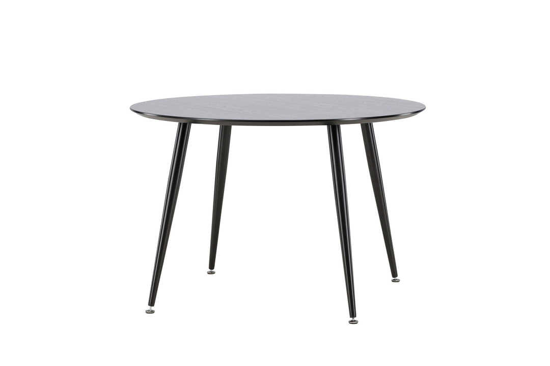 Venture Home Dipp Dining Table - 115cm - Black Veneer / All black legs