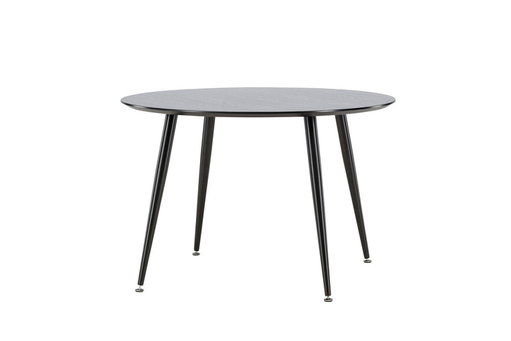 Venture Home Dipp Dining Table - 115cm - Black Veneer / All black legs