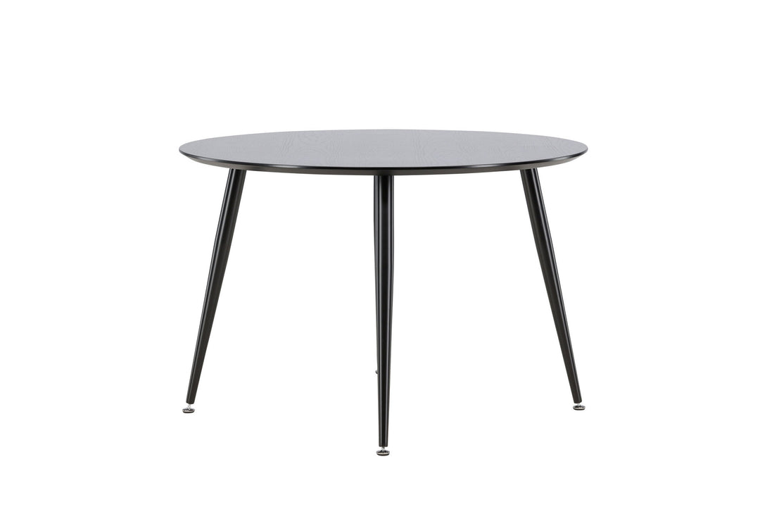 Venture Home Dipp Dining Table - 115cm - Black Veneer / All black legs