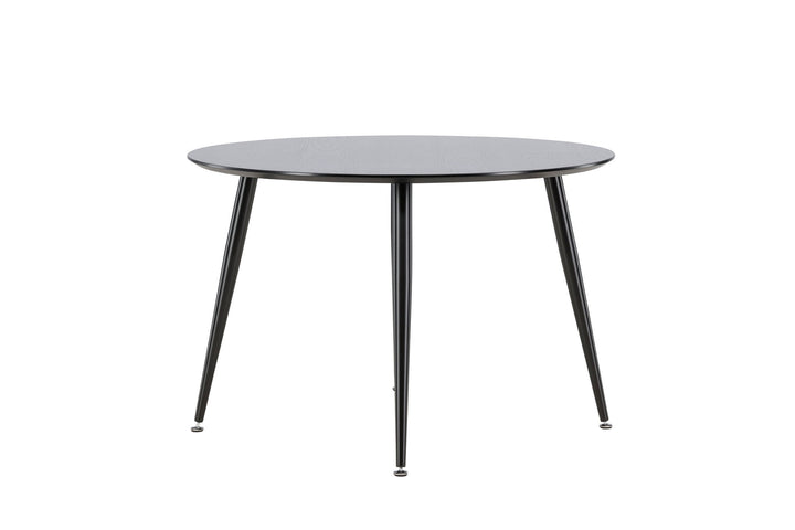 Venture Home Dipp Dining Table - 115cm - Black Veneer / All black legs
