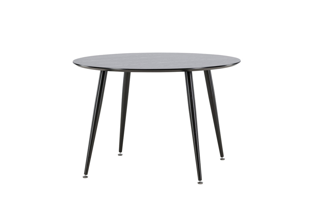 Venture Home Dipp Dining Table - 115cm - Black Veneer / All black legs