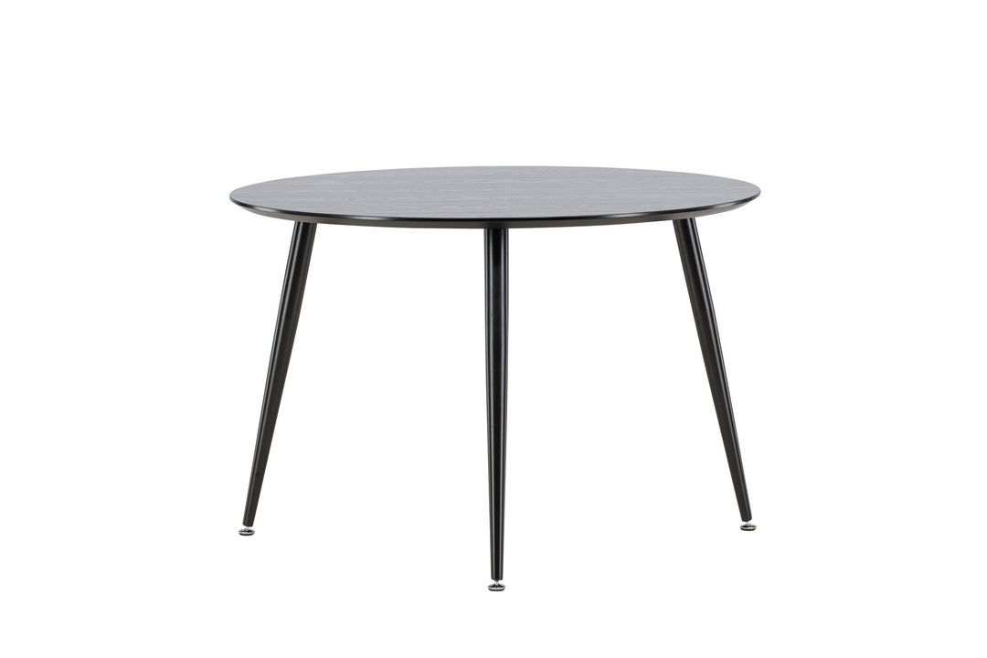 Venture Home Dipp Dining Table - 115cm - Black Veneer / All black legs