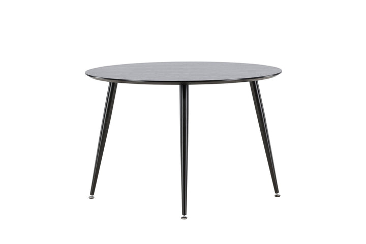 Venture Home Dipp Dining Table - 115cm - Black Veneer / All black legs