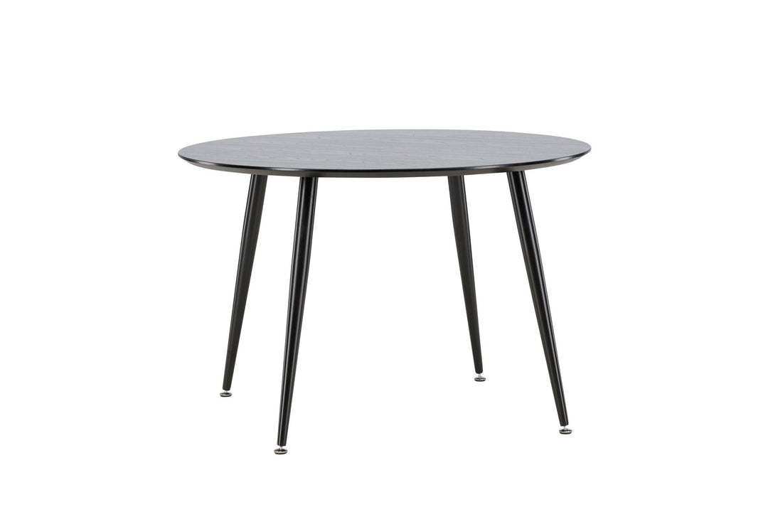 Venture Home Dipp Dining Table - 115cm - Black Veneer / All black legs