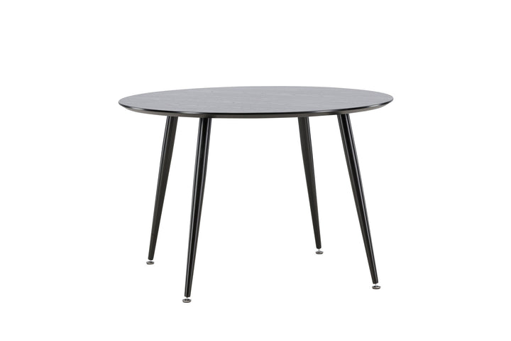 Venture Home Dipp Dining Table - 115cm - Black Veneer / All black legs