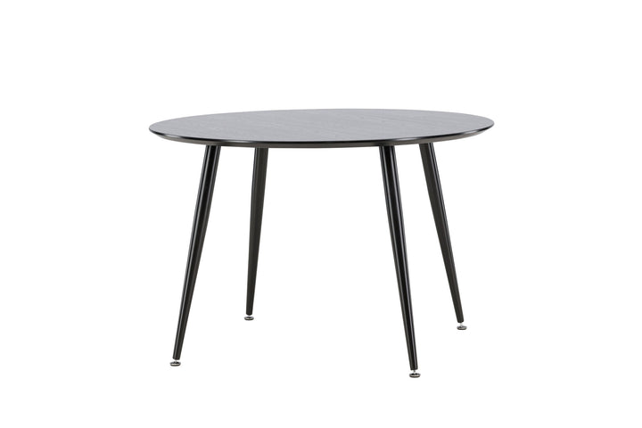 Venture Home Dipp Dining Table - 115cm - Black Veneer / All black legs