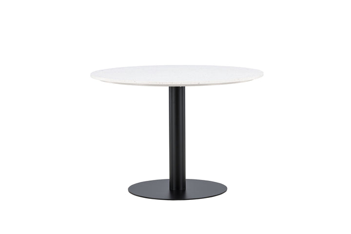 Venture Home Razzia Dining Table 106cm -White Terazzo / Black