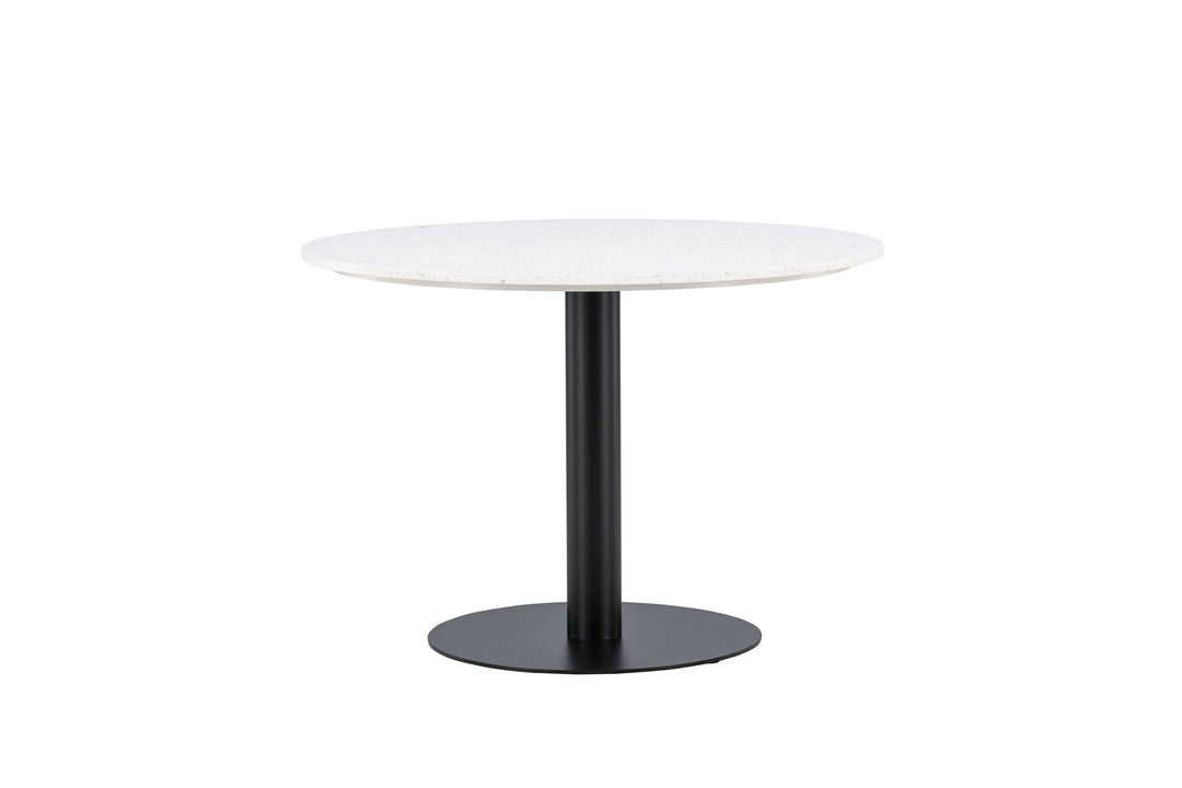 Venture Home Razzia Dining Table 106cm -White Terazzo / Black
