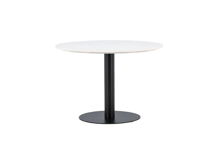 Venture Home Razzia Dining Table 106cm -White Terazzo / Black