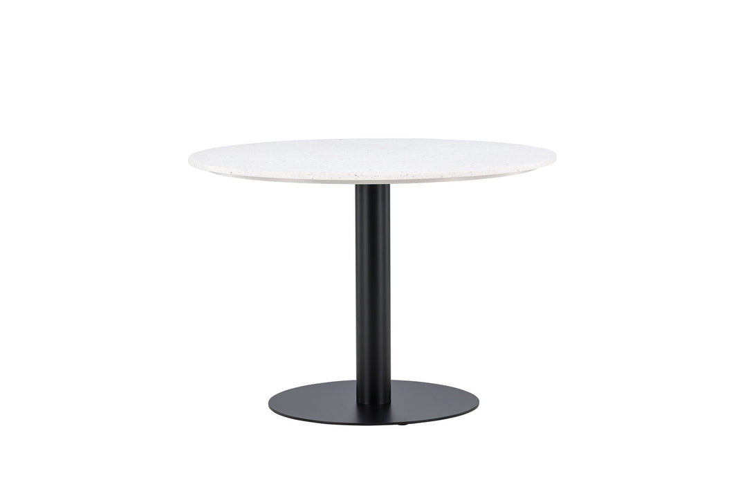 Venture Home Razzia Dining Table 106cm -White Terazzo / Black