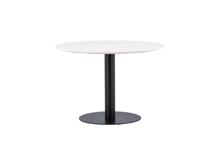 Venture Home Razzia Dining Table 106cm -White Terazzo / Black