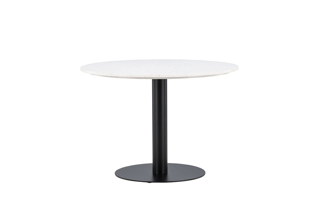 Venture Home Razzia Dining Table 106cm -White Terazzo / Black
