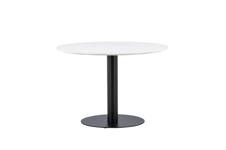 Venture Home Razzia Dining Table 106cm -White Terazzo / Black