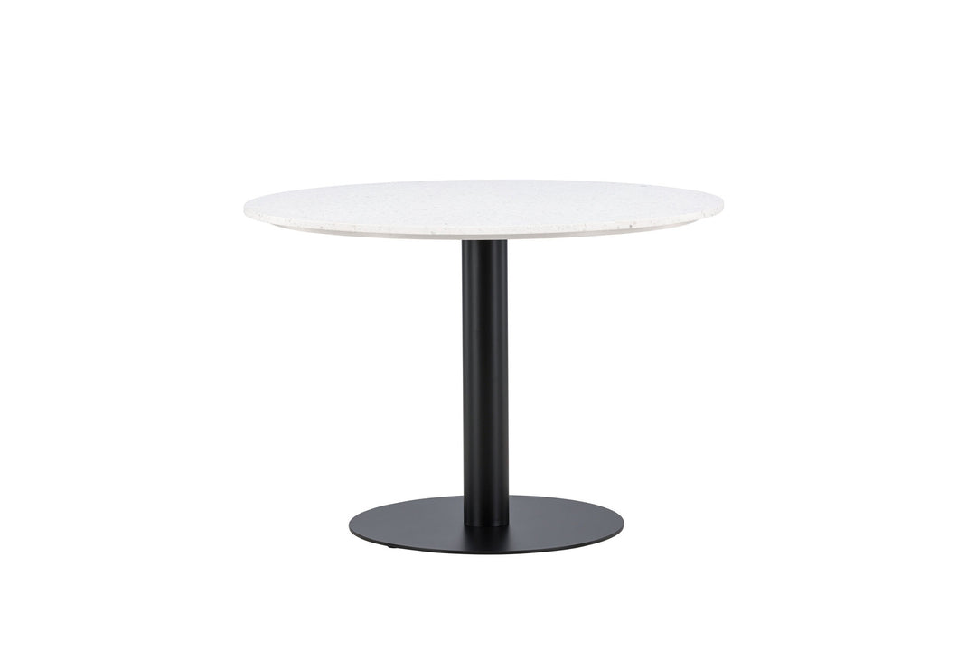 Venture Home Razzia Dining Table 106cm -White Terazzo / Black