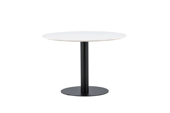 Venture Home Razzia Dining Table 106cm -White Terazzo / Black