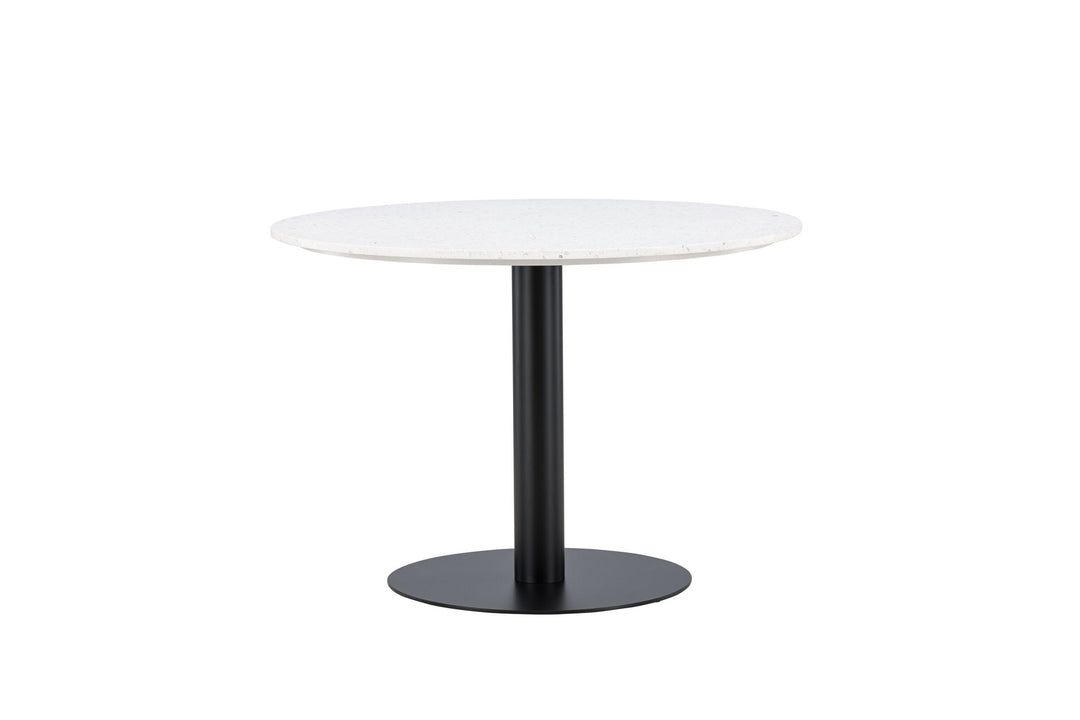 Venture Home Razzia Dining Table 106cm -White Terazzo / Black