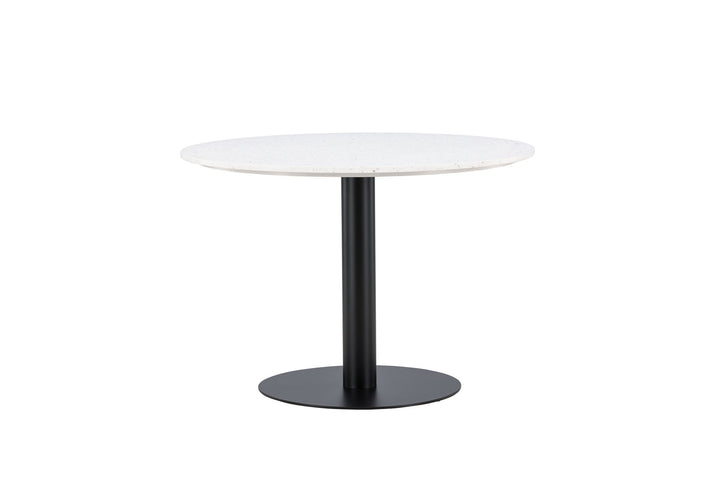 Venture Home Razzia Dining Table 106cm -White Terazzo / Black