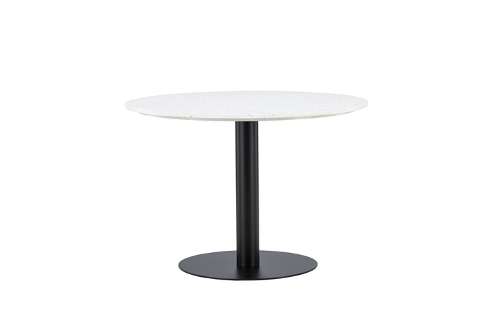 Venture Home Razzia Dining Table 106cm -White Terazzo / Black