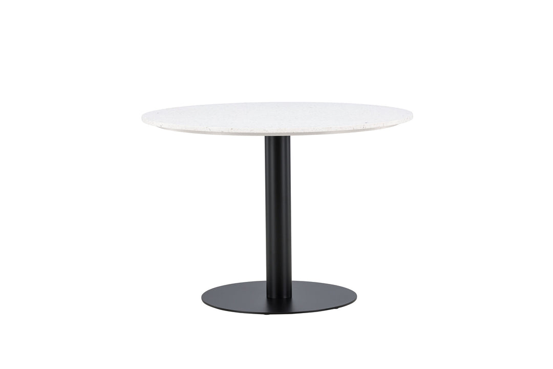 Venture Home Razzia Dining Table 106cm -White Terazzo / Black