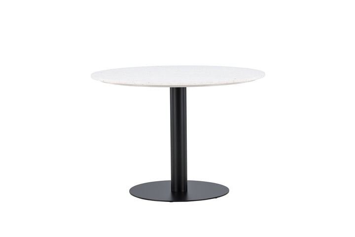 Venture Home Razzia Dining Table 106cm -White Terazzo / Black