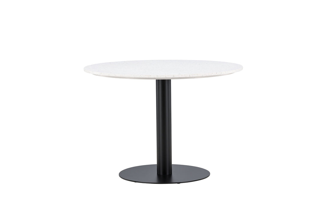 Venture Home Razzia Dining Table 106cm -White Terazzo / Black