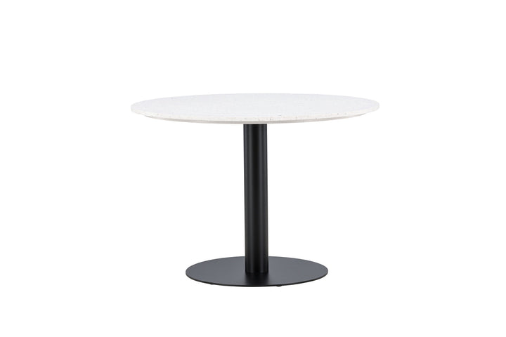 Venture Home Razzia Dining Table 106cm -White Terazzo / Black